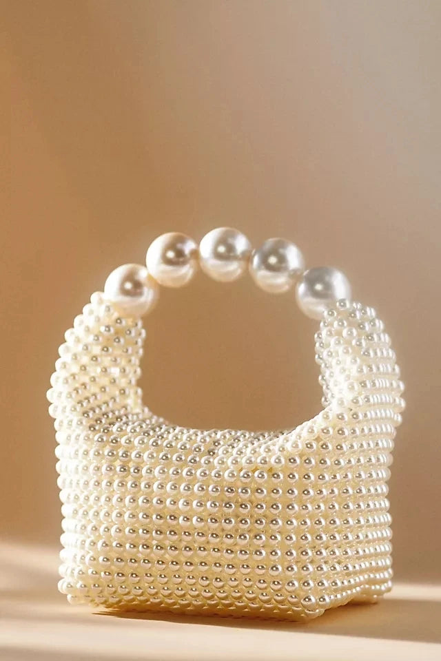 Pearl beaded Acrylic Handbag